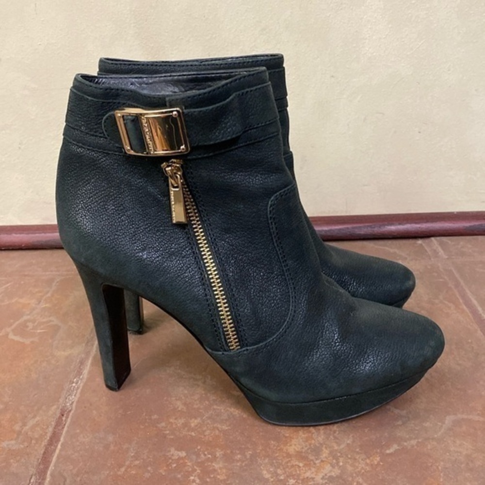Vince Camuto Black SULTRA Leather Ankle Boots